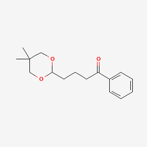 molecular formula C16H22O3 B1360761 4-(5,5-Dimethyl-1,3-dioxan-2-YL)butyrophenone CAS No. 898785-40-5
