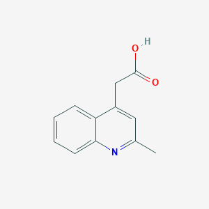 molecular formula C12H11NO2 B13607639 2-(2-Methylquinolin-4-yl)acetic acid 