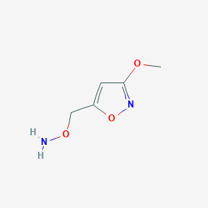 molecular formula C5H8N2O3 B13607669 O-((3-Methoxyisoxazol-5-YL)methyl)hydroxylamine 