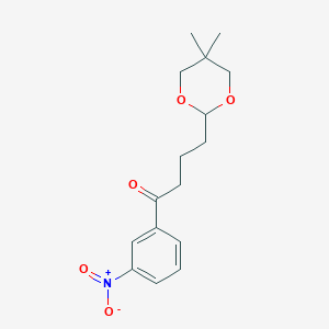 4-(5,5-Dimethyl-1,3-dioxan-2-YL)-3'-nitrobutyrophenone