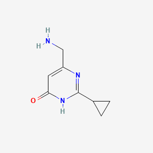 molecular formula C8H11N3O B13607723 6-(Aminomethyl)-2-cyclopropylpyrimidin-4(3h)-one 