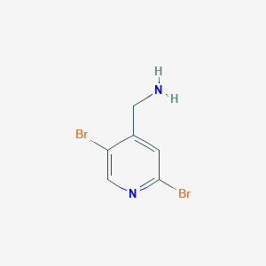 molecular formula C6H6Br2N2 B13607728 (2,5-Dibromopyridin-4-yl)methanamine 