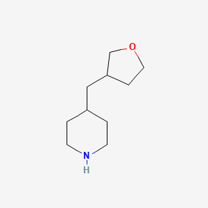 molecular formula C10H19NO B13607732 4-((Tetrahydrofuran-3-yl)methyl)piperidine 
