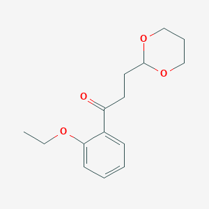 molecular formula C15H20O4 B1360775 3-(1,3-Dioxan-2-Yl)-2'-Ethoxypropiophenone CAS No. 884504-33-0