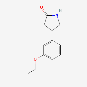 molecular formula C12H15NO2 B13607785 4-(3-Ethoxyphenyl)pyrrolidin-2-one 