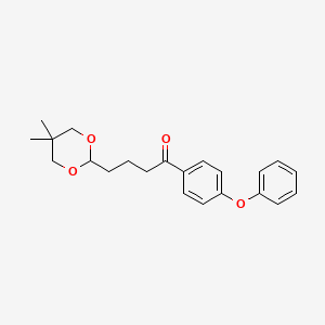 B1360779 4-(5,5-Dimethyl-1,3-dioxan-2-YL)-4'-phenoxybutyrophenone CAS No. 898755-86-7