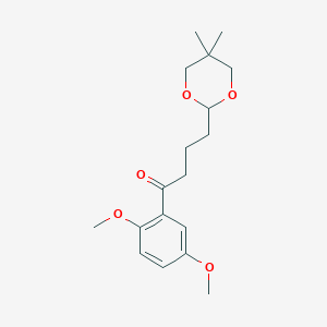 2',5'-Dimethoxy-4-(5,5-dimethyl-1,3-dioxan-2-YL)butyrophenone