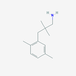 molecular formula C13H21N B13607813 3-(2,5-Dimethylphenyl)-2,2-dimethylpropan-1-amine 