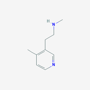 molecular formula C9H14N2 B13607821 n-Methyl-2-(4-methylpyridin-3-yl)ethan-1-amine 