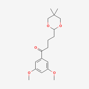 3',5'-Dimethoxy-4-(5,5-dimethyl-1,3-dioxan-2-YL)butyrophenone