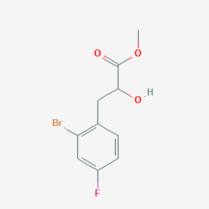 molecular formula C10H10BrFO3 B13607831 Methyl 3-(2-bromo-4-fluorophenyl)-2-hydroxypropanoate 