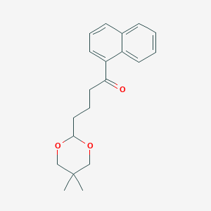 B1360785 4-(5,5-Dimethyl-1,3-dioxan-2-YL)-1'-butyronaphthone CAS No. 898756-29-1