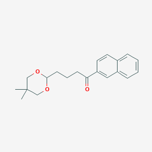 molecular formula C20H24O3 B1360786 4-(5,5-Dimethyl-1,3-dioxan-2-YL)-2'-butyronaphthone CAS No. 898756-38-2