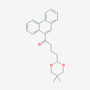 molecular formula C24H26O3 B1360787 9-[4-(5,5-Dimethyl-1,3-dioxan-2-YL)butyryl]phenanthrene CAS No. 898756-47-3
