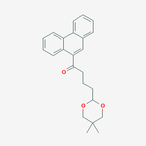 9-[4-(5,5-Dimethyl-1,3-dioxan-2-YL)butyryl]phenanthrene