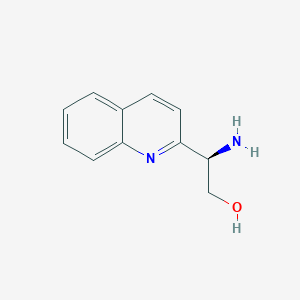 molecular formula C11H12N2O B13607870 (R)-2-Amino-2-(quinolin-2-yl)ethan-1-ol 
