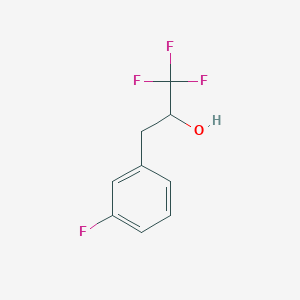 molecular formula C9H8F4O B13607880 1,1,1-Trifluoro-3-(3-fluorophenyl)propan-2-ol 
