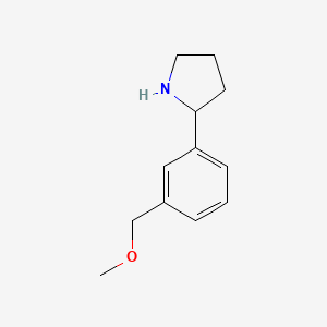 molecular formula C12H17NO B13607888 2-(3-(Methoxymethyl)phenyl)pyrrolidine 