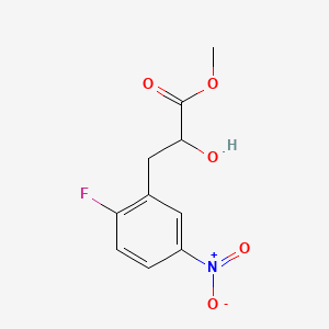 molecular formula C10H10FNO5 B13607909 Methyl 3-(2-fluoro-5-nitrophenyl)-2-hydroxypropanoate 