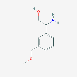 molecular formula C10H15NO2 B13607916 2-Amino-2-(3-(methoxymethyl)phenyl)ethan-1-ol 