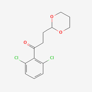 2',6'-Dichloro-3-(1,3-dioxan-2-YL)propiophenone