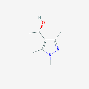 molecular formula C8H14N2O B13607988 (S)-1-(1,3,5-Trimethyl-1h-pyrazol-4-yl)ethan-1-ol 
