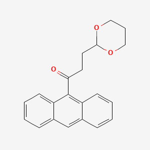 molecular formula C21H20O3 B1360799 9-[3-(1,3-Dioxan-2-YL)propionyl]anthracene CAS No. 898757-47-6