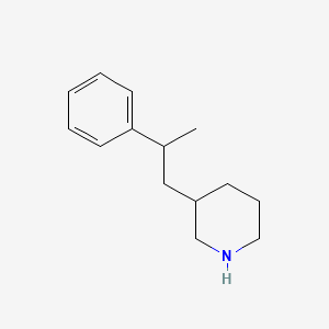 molecular formula C14H21N B13608006 3-(2-Phenylpropyl)piperidine 