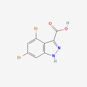 molecular formula C8H4Br2N2O2 B1360804 4,6-二溴-1H-吲唑-3-羧酸 CAS No. 885518-30-9