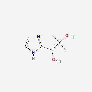 molecular formula C7H12N2O2 B13608052 1-(1H-imidazol-2-yl)-2-methylpropane-1,2-diol 