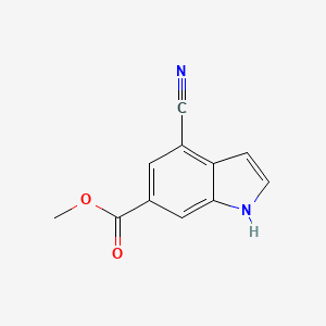 molecular formula C11H8N2O2 B1360806 4-氰基-1H-吲哚-6-甲酸甲酯 CAS No. 885518-38-7