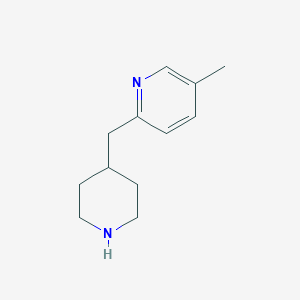 molecular formula C12H18N2 B13608072 5-Methyl-2-(piperidin-4-ylmethyl)pyridine CAS No. 811812-66-5