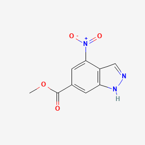 molecular formula C9H7N3O4 B1360808 Methyl 4-nitro-1H-indazole-6-carboxylate CAS No. 72922-61-3