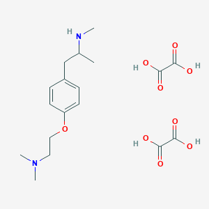 molecular formula C18H28N2O9 B136081 N,alpha-Dimethyl-4-(2-(dimethylamino)ethoxy)benzeneethanamine ethanedioate (1:2) CAS No. 126002-18-4