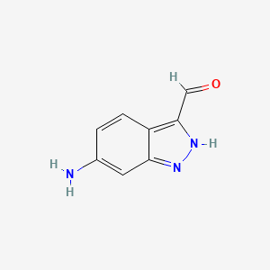 molecular formula C8H7N3O B1360818 6-氨基-1H-吲唑-3-甲醛 CAS No. 885519-24-4