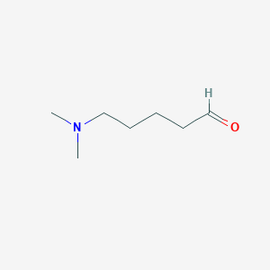 molecular formula C7H15NO B13608211 5-(Dimethylamino)pentanal 