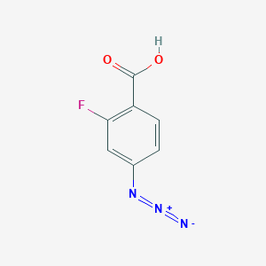 molecular formula C7H4FN3O2 B13608214 4-Azido-2-fluorobenzoicacid 