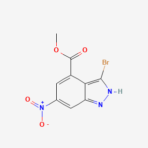 molecular formula C9H6BrN3O4 B1360822 Methyl 3-bromo-6-nitro-1H-indazole-4-carboxylate CAS No. 885519-75-5