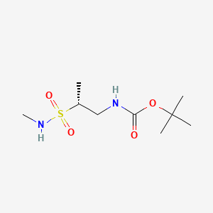 molecular formula C9H20N2O4S B13608226 tert-butylN-[(2R)-2-(methylsulfamoyl)propyl]carbamate 