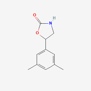 molecular formula C11H13NO2 B13608256 5-(3,5-Dimethylphenyl)oxazolidin-2-one 