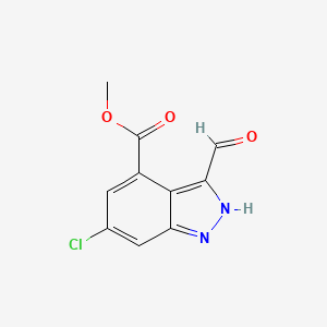 B1360828 methyl 6-chloro-3-formyl-2H-indazole-4-carboxylate CAS No. 885522-30-5