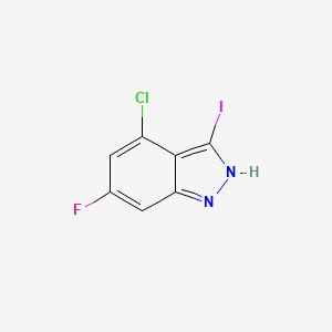 molecular formula C7H3ClFIN2 B1360830 4-Chloro-6-fluoro-3-iodoindazole CAS No. 887567-83-1