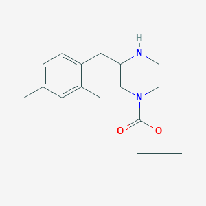 molecular formula C19H30N2O2 B13608370 3-(2,4,6-Trimethyl-benzyl)-piperazine-1-carboxylic acid tert-butyl ester 