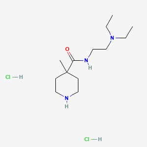 N-[2-(diethylamino)ethyl]-4-methylpiperidine-4-carboxamide;dihydrochloride