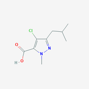 4-Chloro-1-methyl-3-(2-methylpropyl)-1H-pyrazole-5-carboxylic acid
