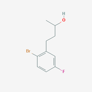 molecular formula C10H12BrFO B13608436 4-(2-Bromo-5-fluorophenyl)butan-2-ol 