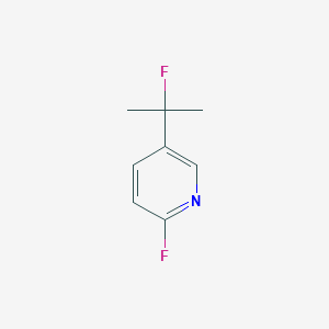 molecular formula C8H9F2N B13608437 2-Fluoro-5-(2-fluoropropan-2-yl)pyridine 