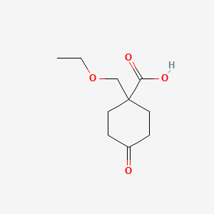 molecular formula C10H16O4 B13608447 1-(Ethoxymethyl)-4-oxocyclohexane-1-carboxylicacid CAS No. 2792217-18-4