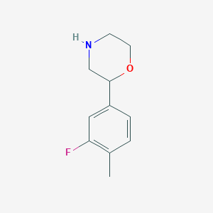 molecular formula C11H14FNO B13608454 2-(3-Fluoro-4-methylphenyl)morpholine 