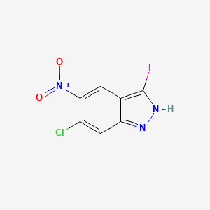 molecular formula C7H3ClIN3O2 B1360846 6-Chloro-3-iodo-5-nitro-1H-indazole CAS No. 1000342-47-1